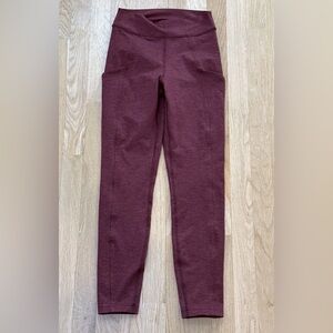 lululemon Burgundy Leggings Suede sz6